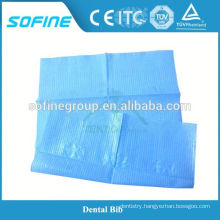 Disposable Waterproof Medical Dental Bib CE Approved With Good Quality PE Film